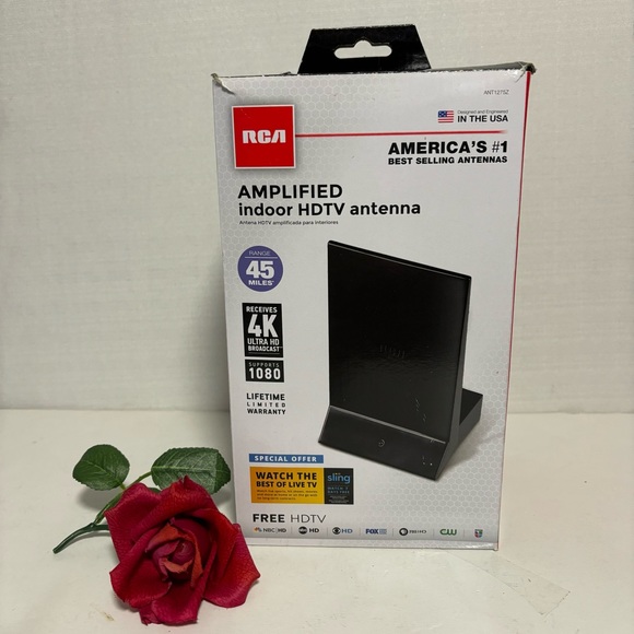 RCA amplified HDTV Indoor Antenna 45 Mi range 4K Ultra HD Broadcast 1080 - Picture 2 of 10